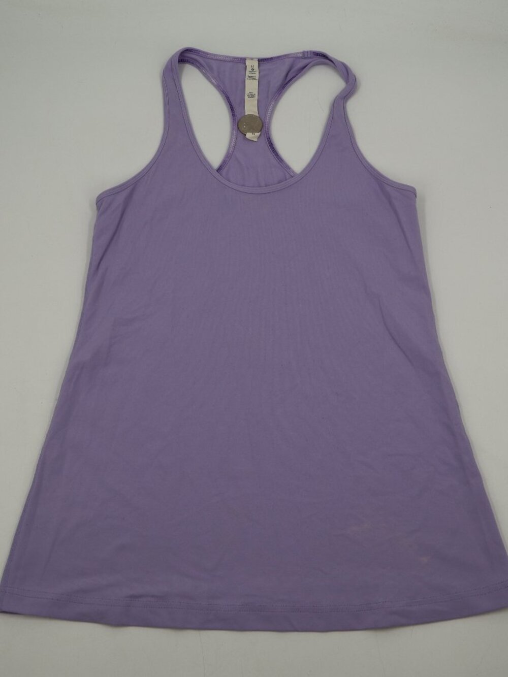 Lululemon Cool Racerback Tank Top Womens 12 Purple Nylon Spandex Stretch
